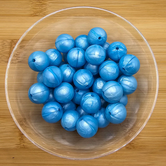 Blue Silicone Beads 15 mm size