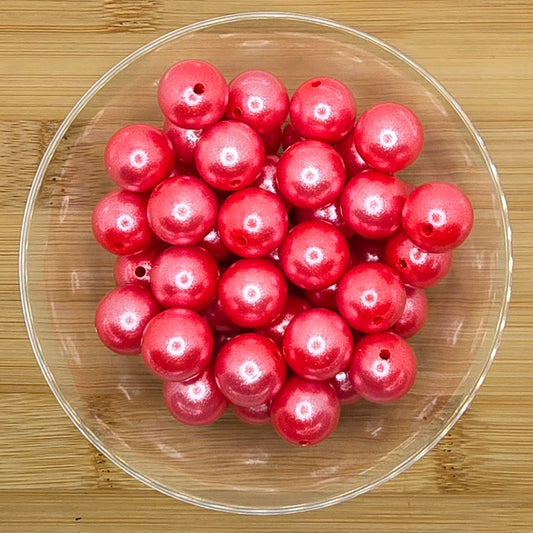 Pearled Red Silicone Beads 15 mm size